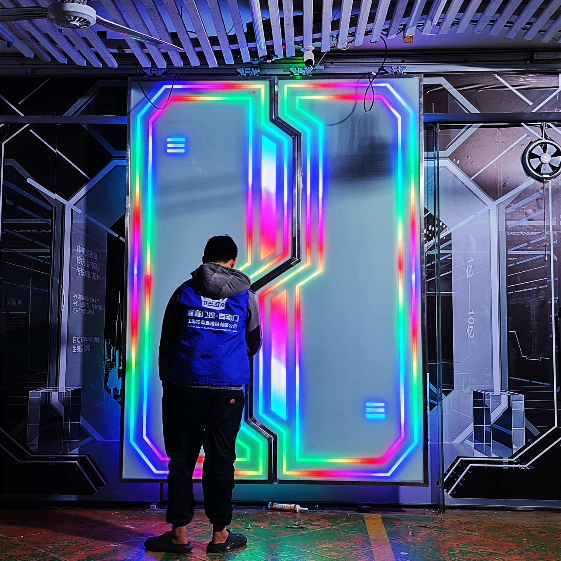 智能感应门 酒吧创意密室门定制